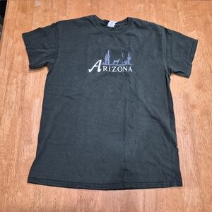 EUC Arizona Green Embroidered T-Shirt Top